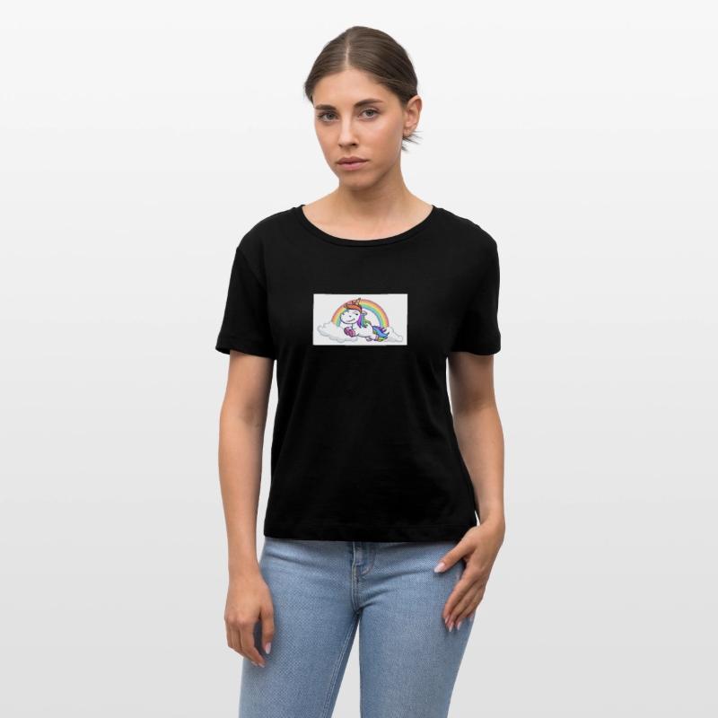 Happy Rainbow Unicorn on Cloud – Whimsical Fantasy