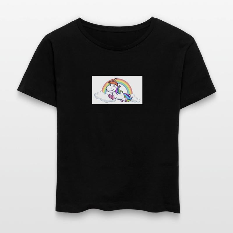 Happy Rainbow Unicorn on Cloud – Whimsical Fantasy