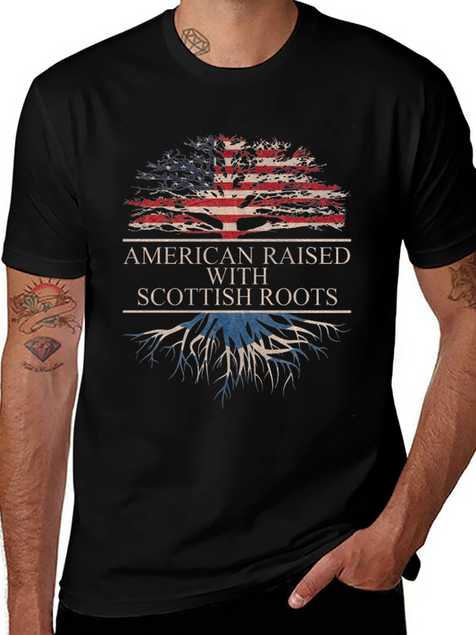 American Raised Scottish Roots Graphic Tee