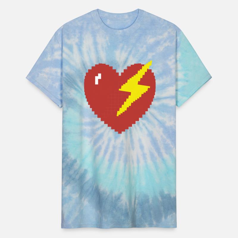 Heart Lightning Pixel Gamer Gift
