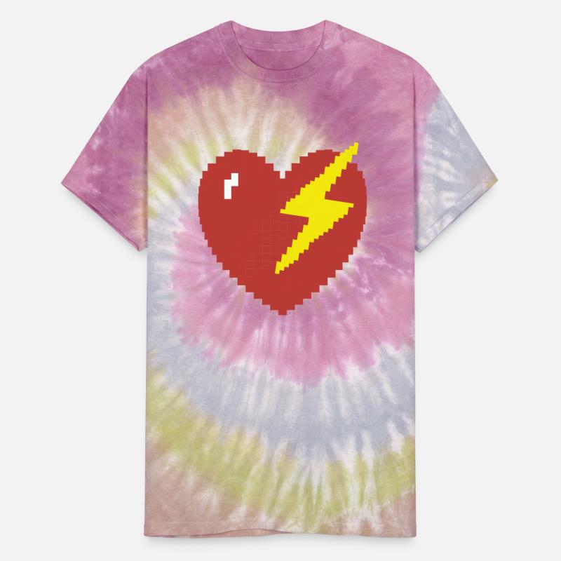 Heart Lightning Pixel Gamer Gift