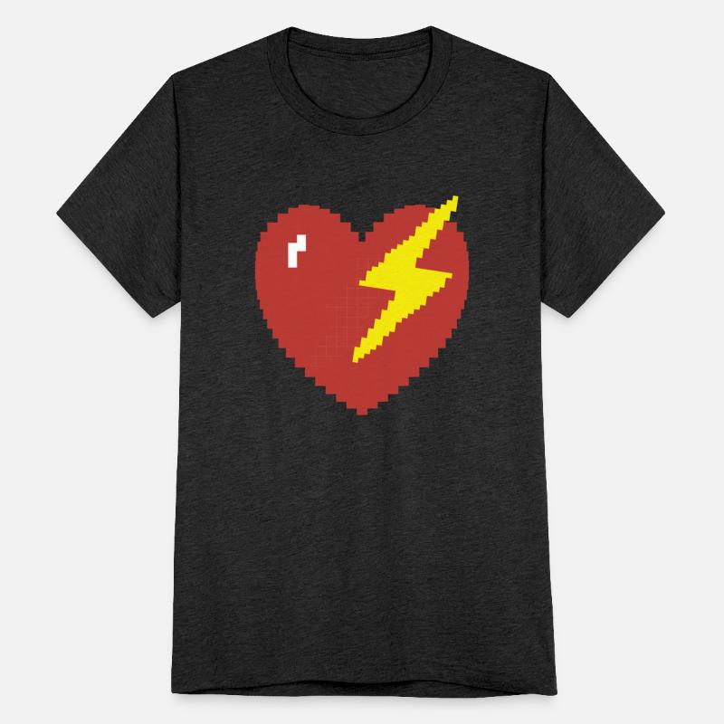 Heart Lightning Pixel Gamer Gift
