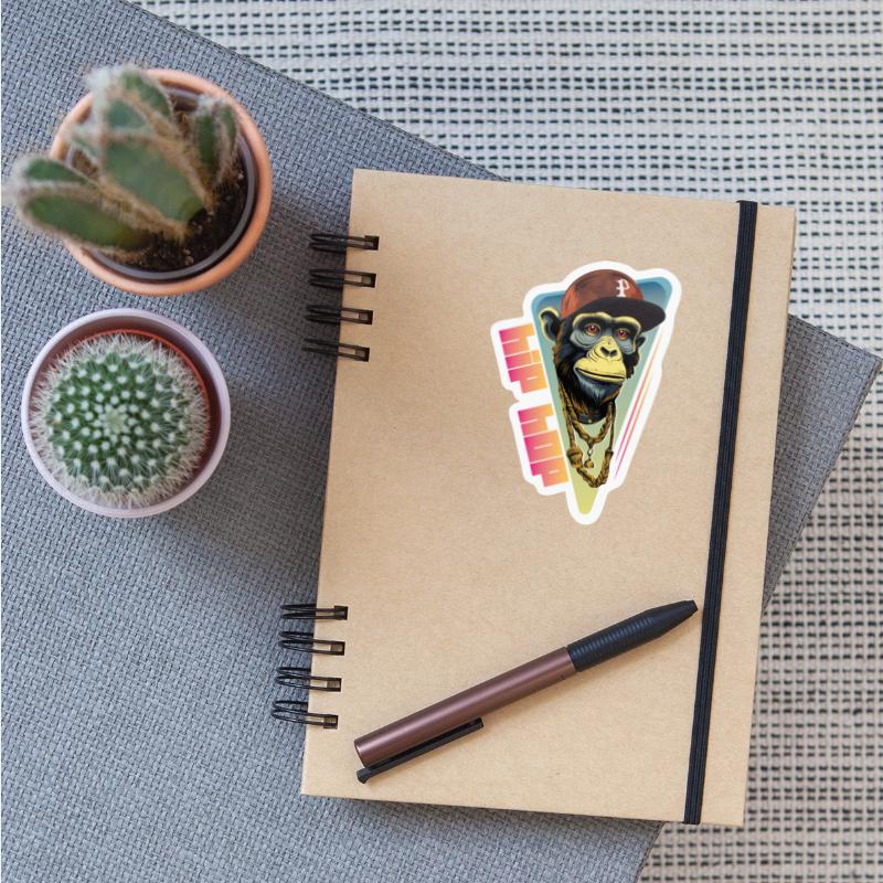 Hip hop monkey with rapper hat