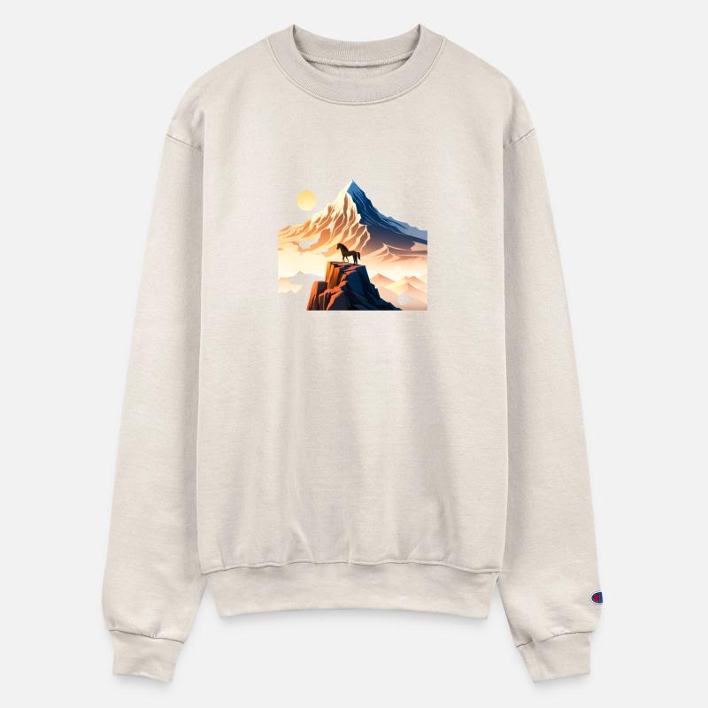 Horse running to mountain