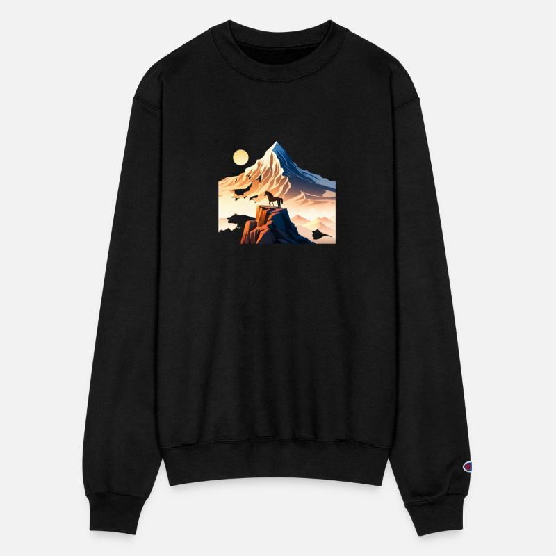 Horse running to mountain