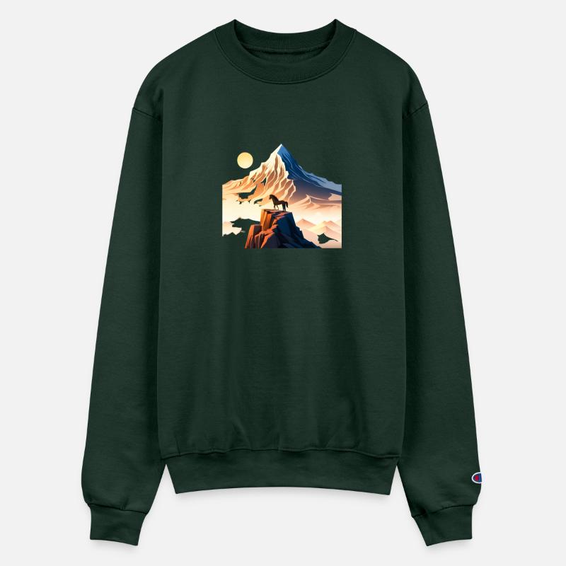 Horse running to mountain