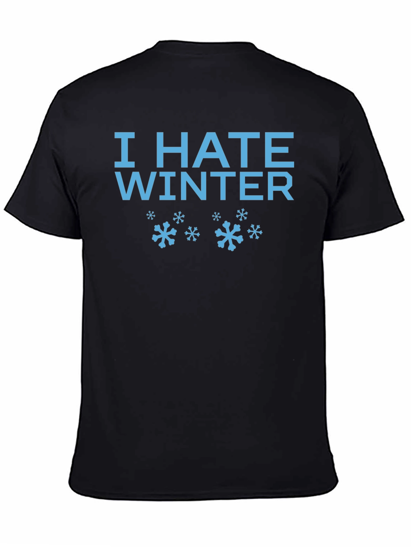 I Hate Winter Graphic Tee - Black Cotton