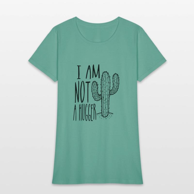 Humorous Annoyed Huggers Cactuses Illustration