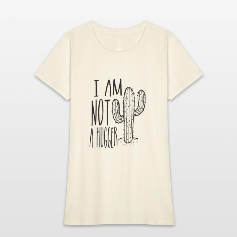 Humorous Annoyed Huggers Cactuses Illustration