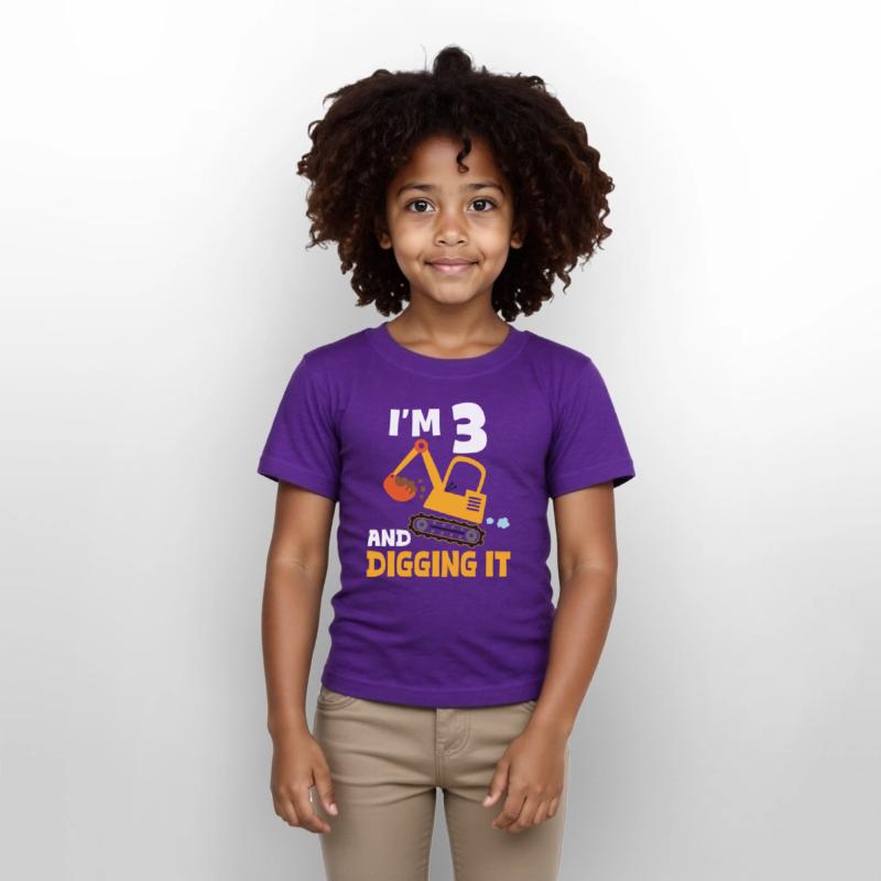 I am 3 and digging it construction truck digger