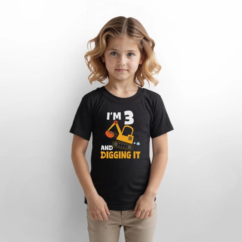 I am 3 and digging it construction truck digger