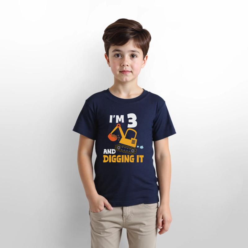 I am 3 and digging it construction truck digger