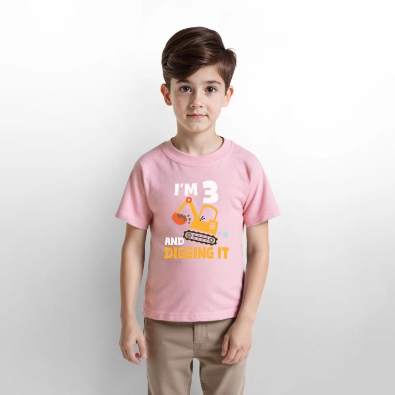 I am 3 and digging it construction truck digger