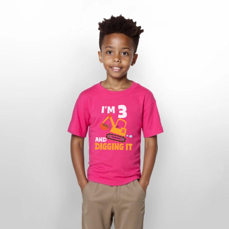 I am 3 and digging it construction truck digger