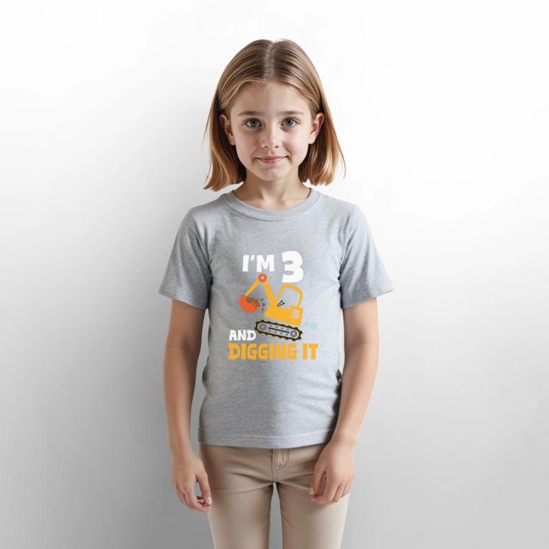 I am 3 and digging it construction truck digger