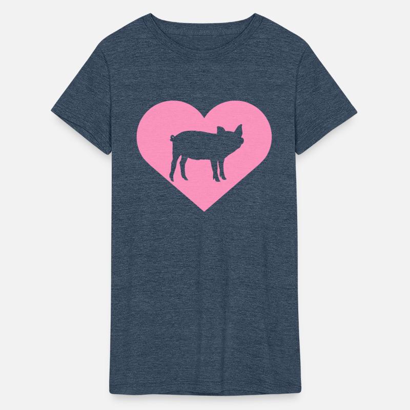 I Love Pigs pig heart piggy piglet silhouette
