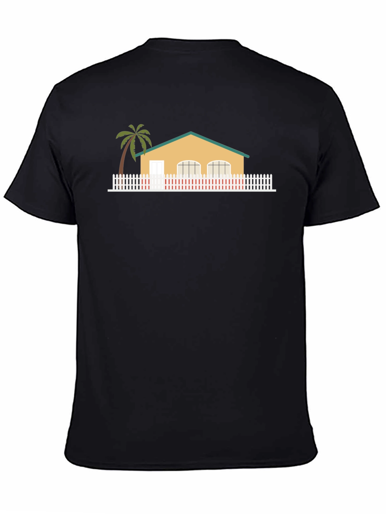 House with Palm Tree Graphic T-Shirt