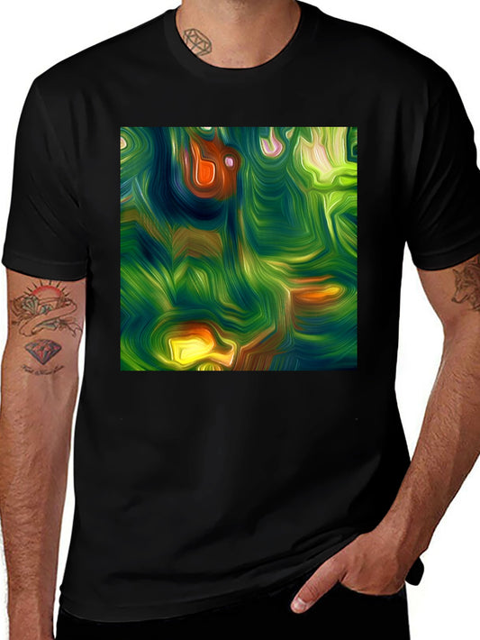 Abstract Art Print Black Tee