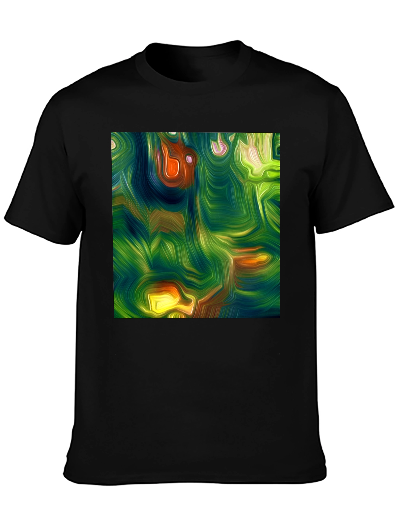 Abstract Art Print Black Tee