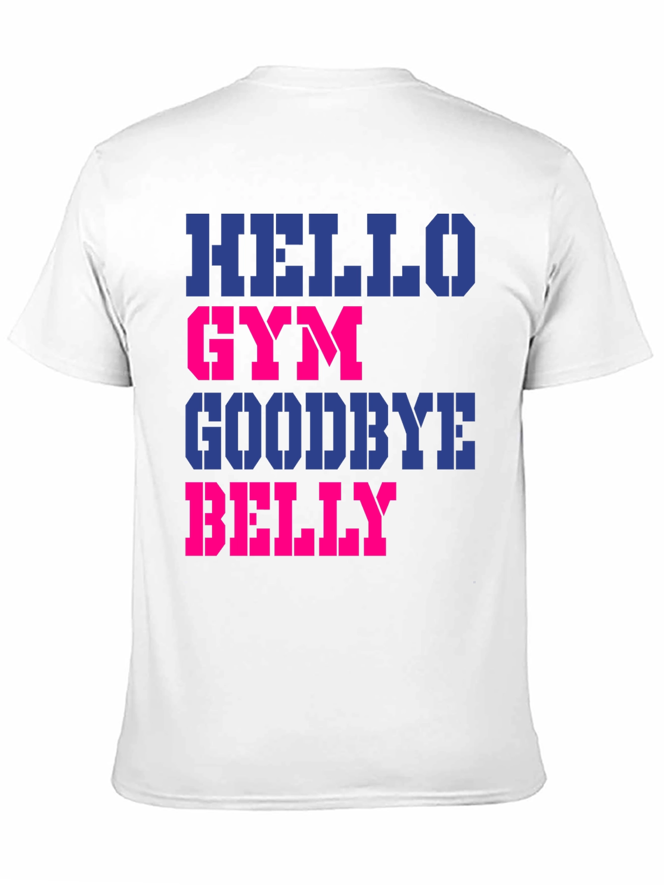 Hello Gym Goodbye Belly Mens Black T-Shirt