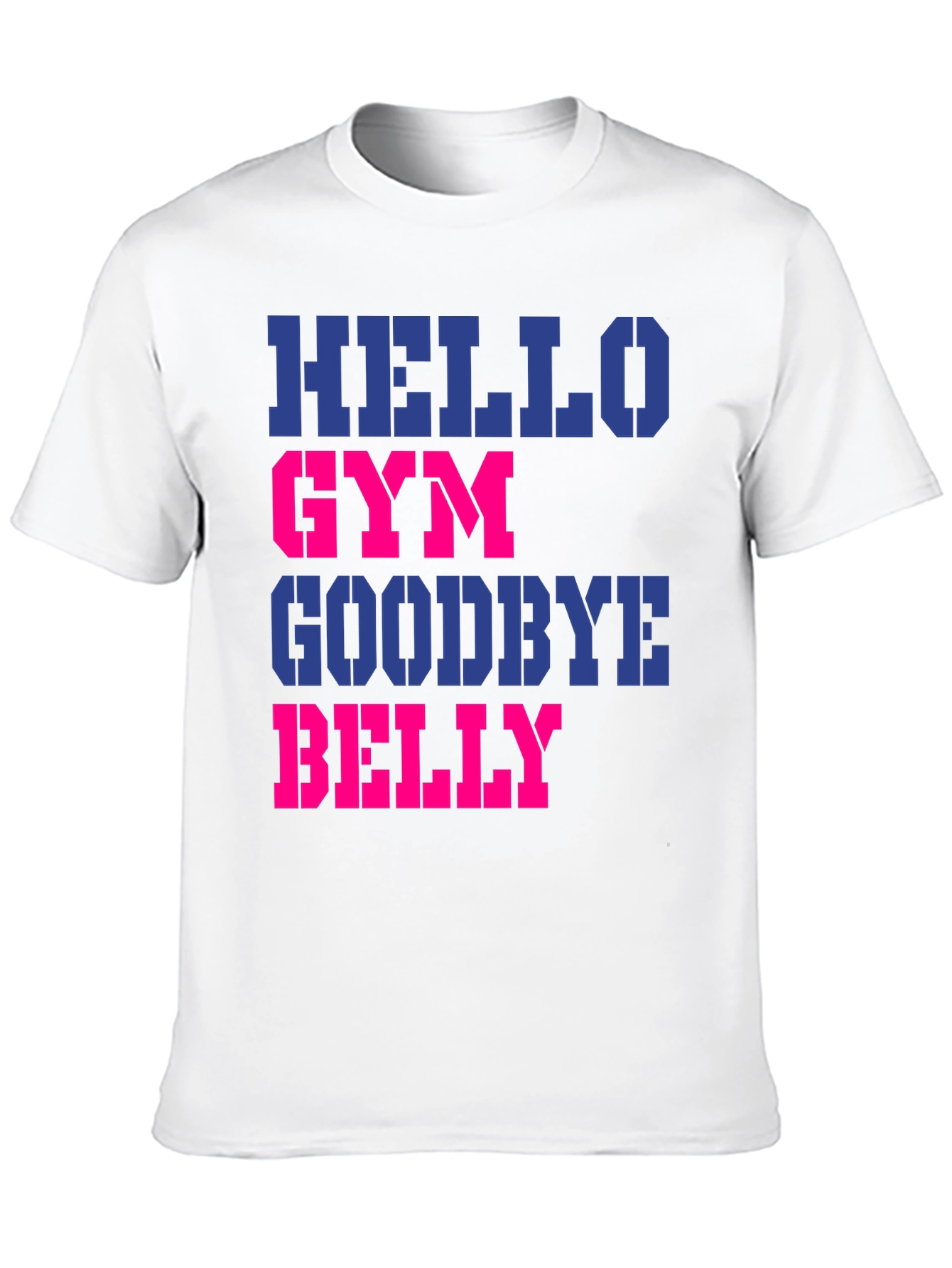 Hello Gym Goodbye Belly Mens Black T-Shirt
