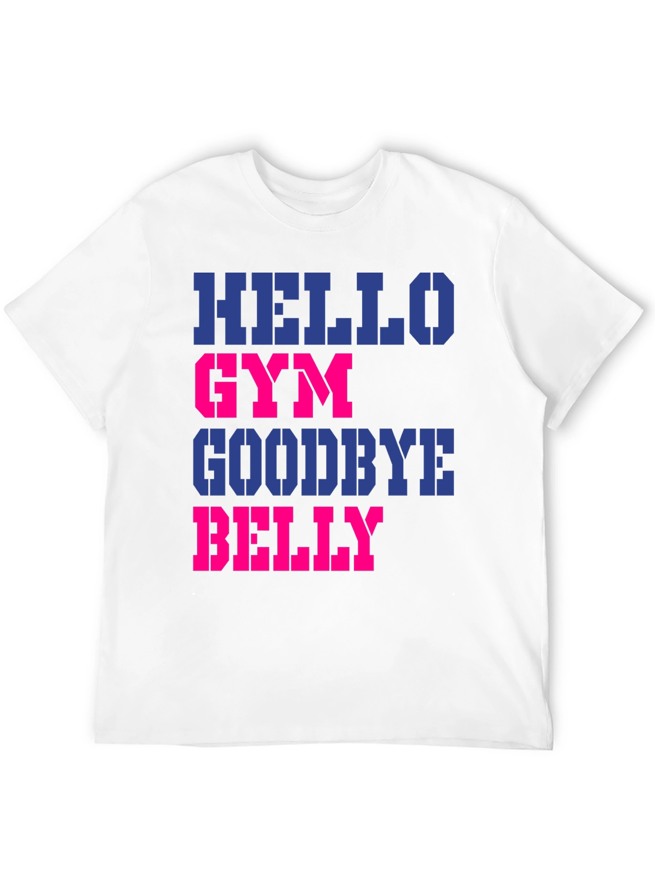 Hello Gym Goodbye Belly Mens Black T-Shirt