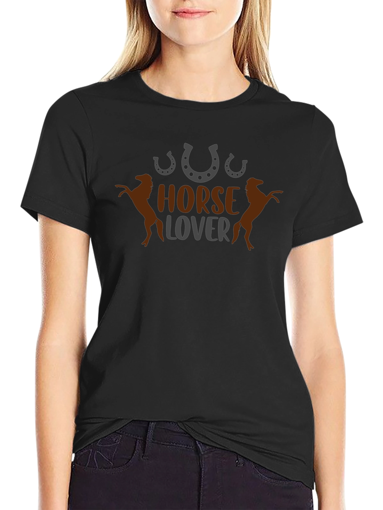 Horse Lover T-Shirt Black Equestrian