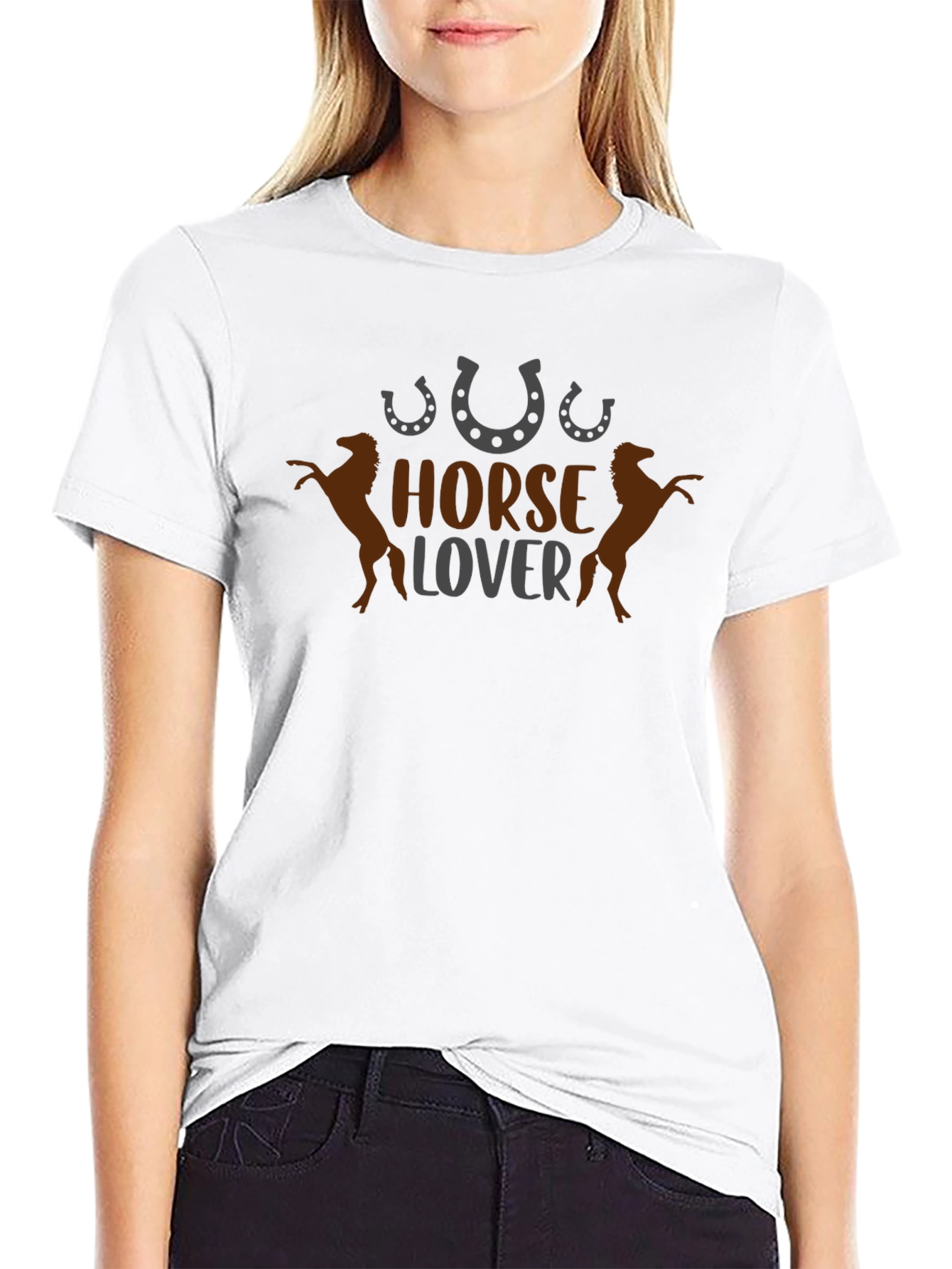 Horse Lover T-Shirt Black Equestrian