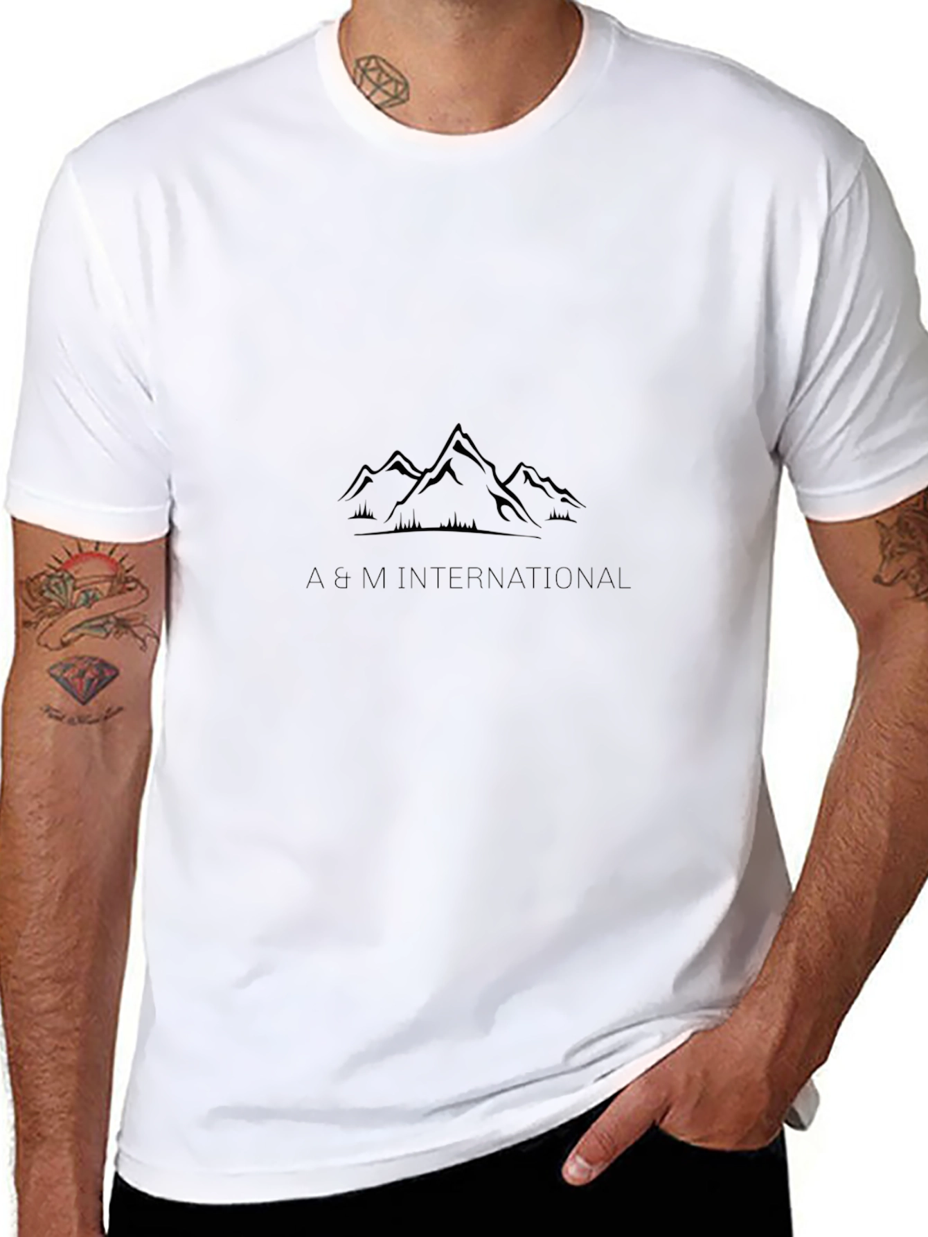 A&M International Mountain T-Shirt Black