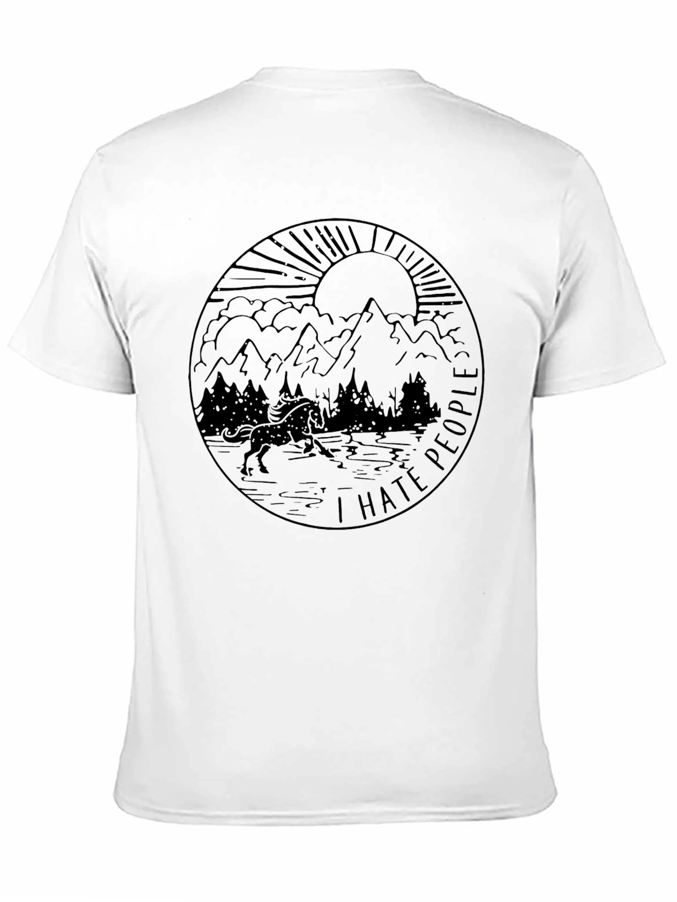 I Hate People Graphic Tee - Black