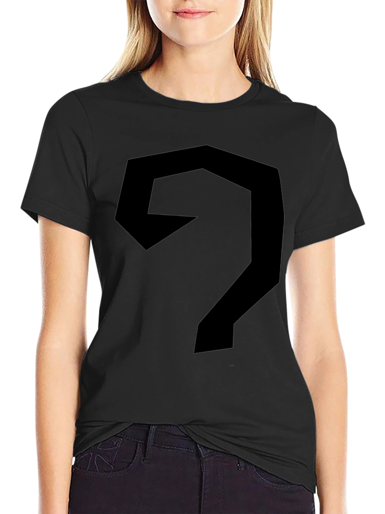 Abstract Geometric Black Tee Shirt