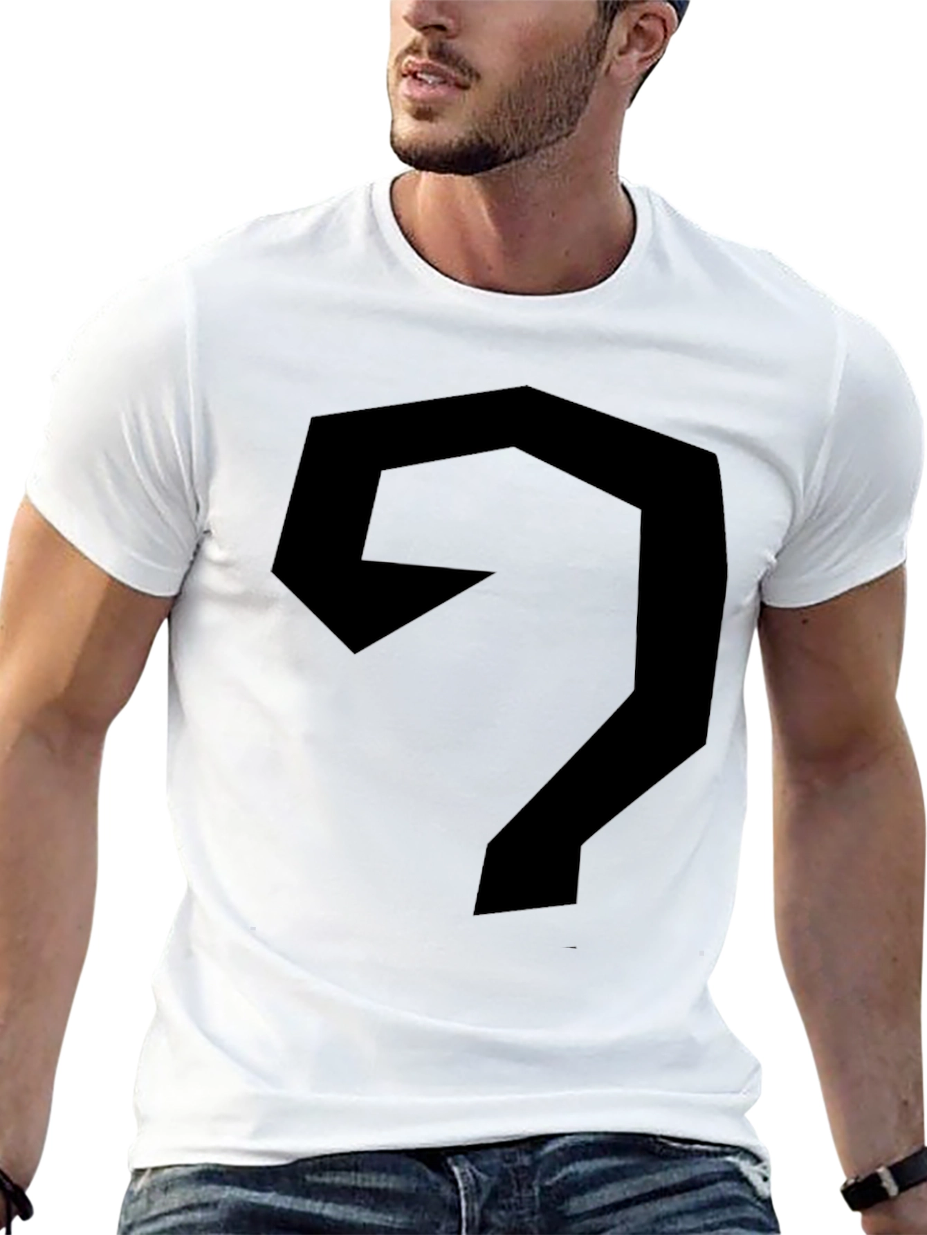 Abstract Geometric Black Tee Shirt