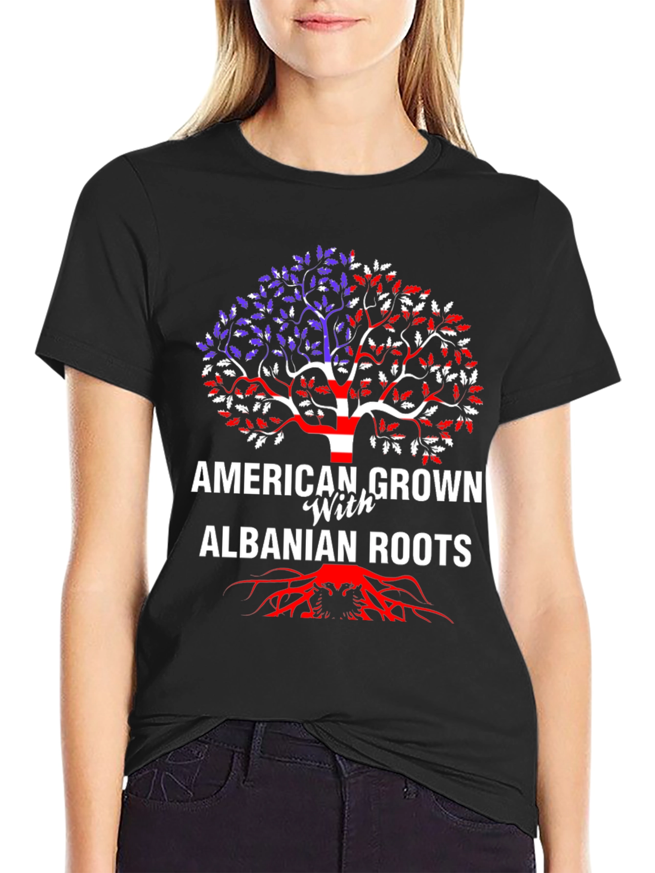 American Grown Albanian Roots T-Shirt