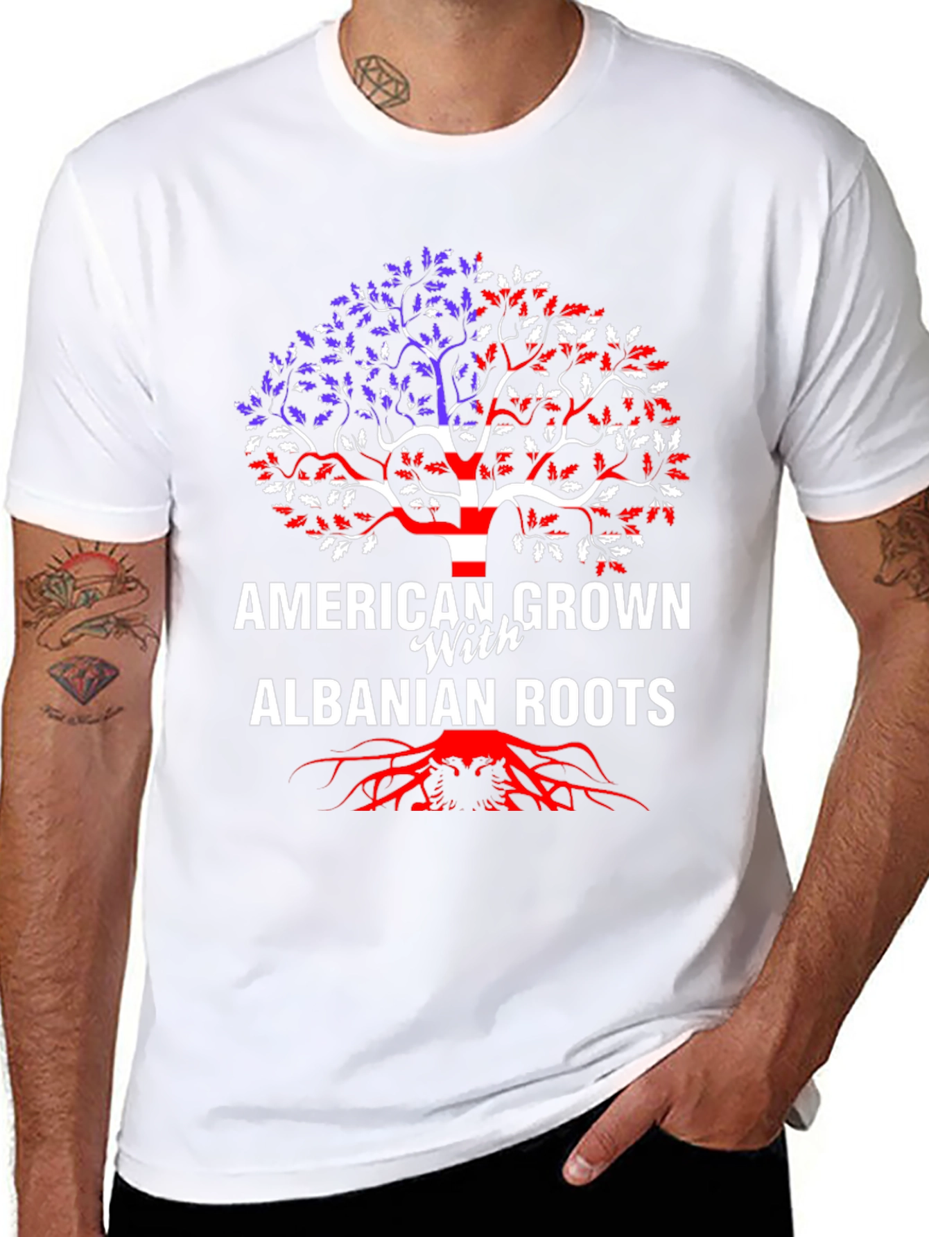 American Grown Albanian Roots T-Shirt