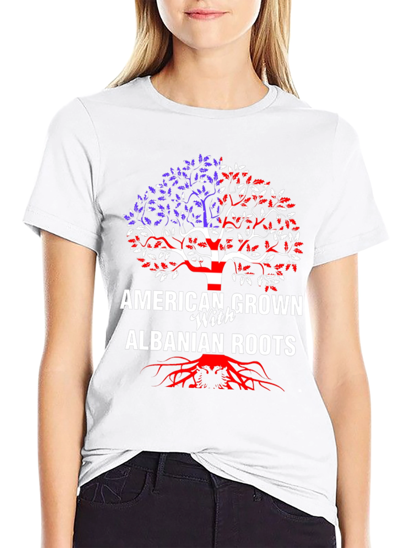 American Grown Albanian Roots T-Shirt