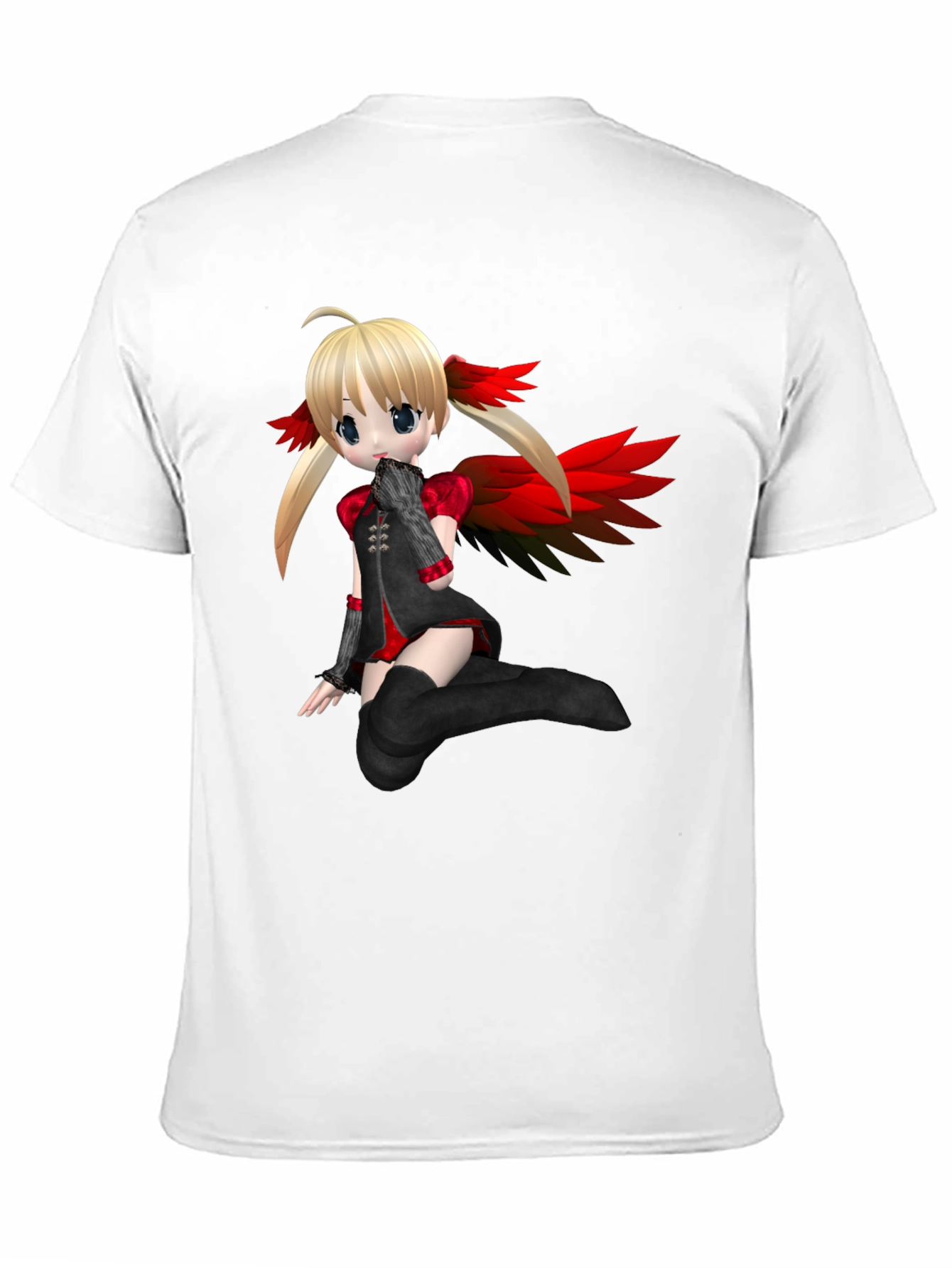Anime Girl Graphic Black T-Shirt