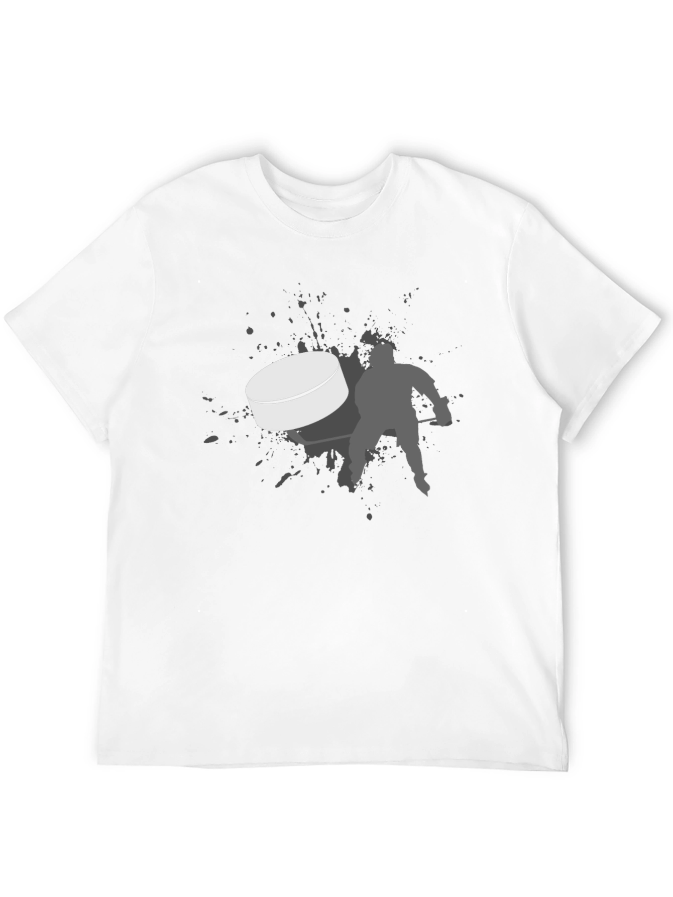 Hockey Puck T-Shirt - Black Graphic Tee