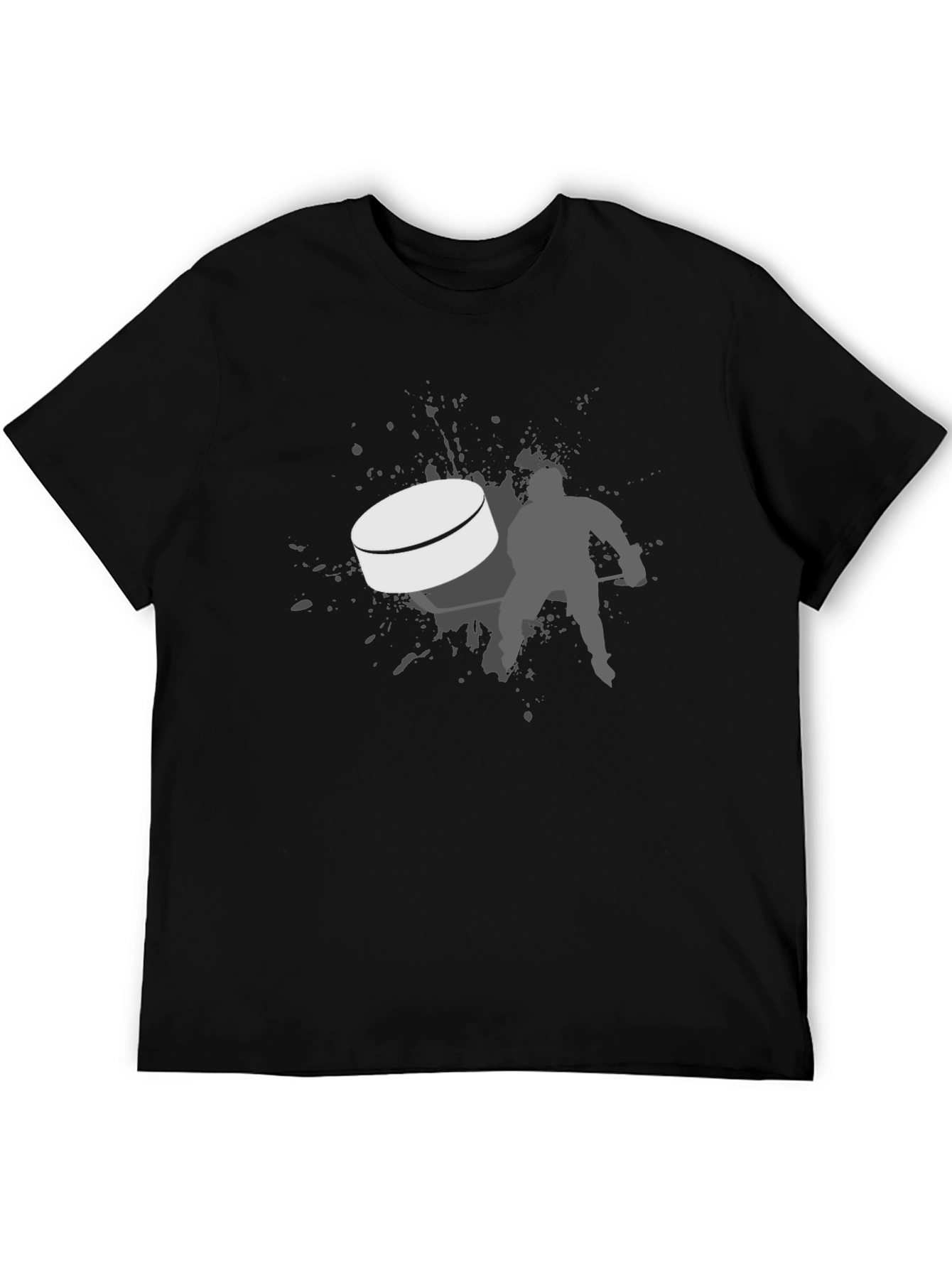 Hockey Puck T-Shirt - Black Graphic Tee