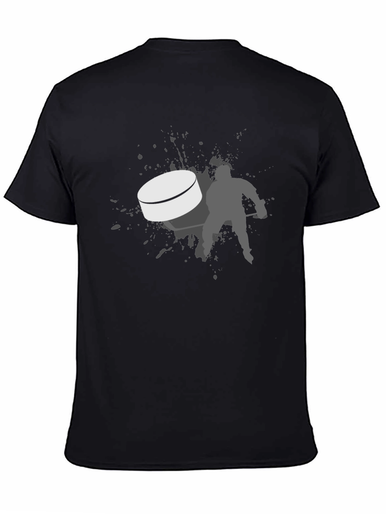 Hockey Puck T-Shirt - Black Graphic Tee