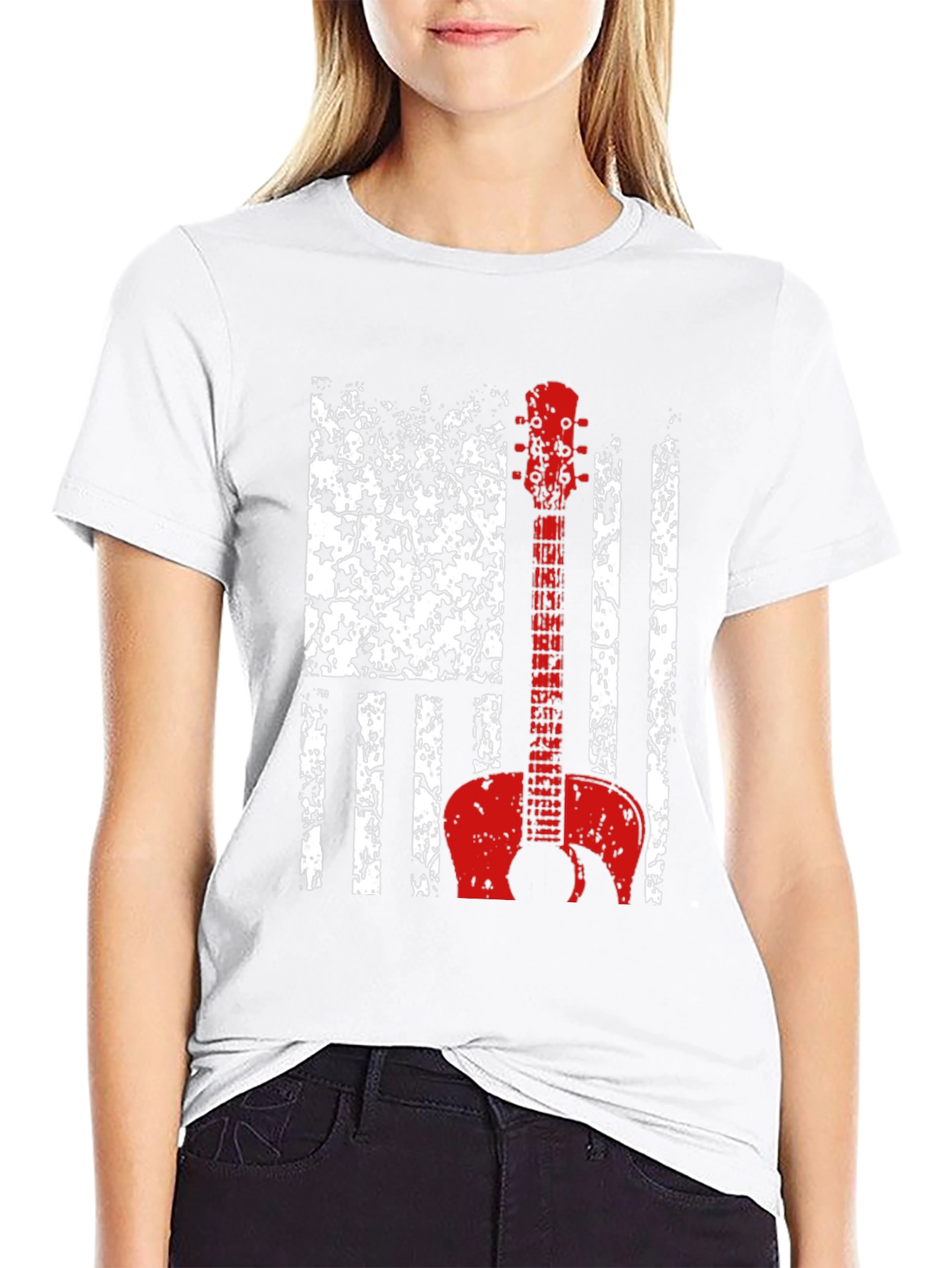 American Flag Guitar T-Shirt