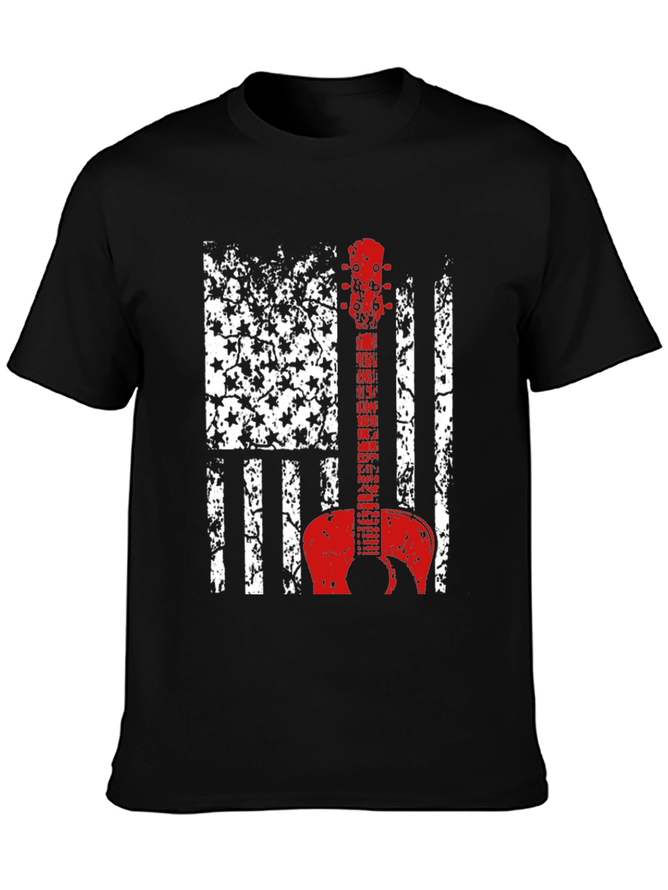 American Flag Guitar T-Shirt