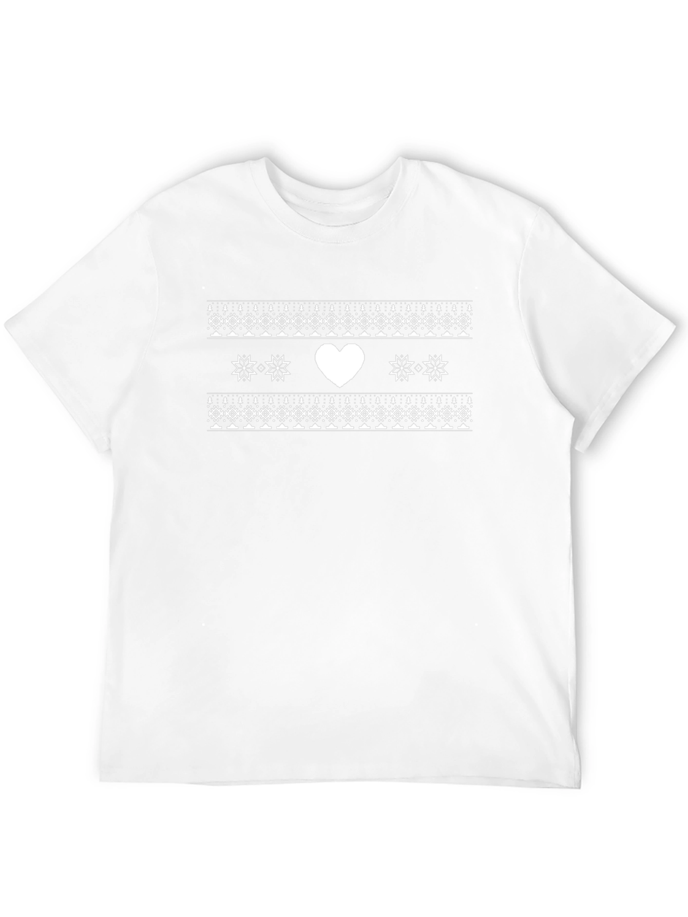 Heart & Star Patterned Black T-Shirt