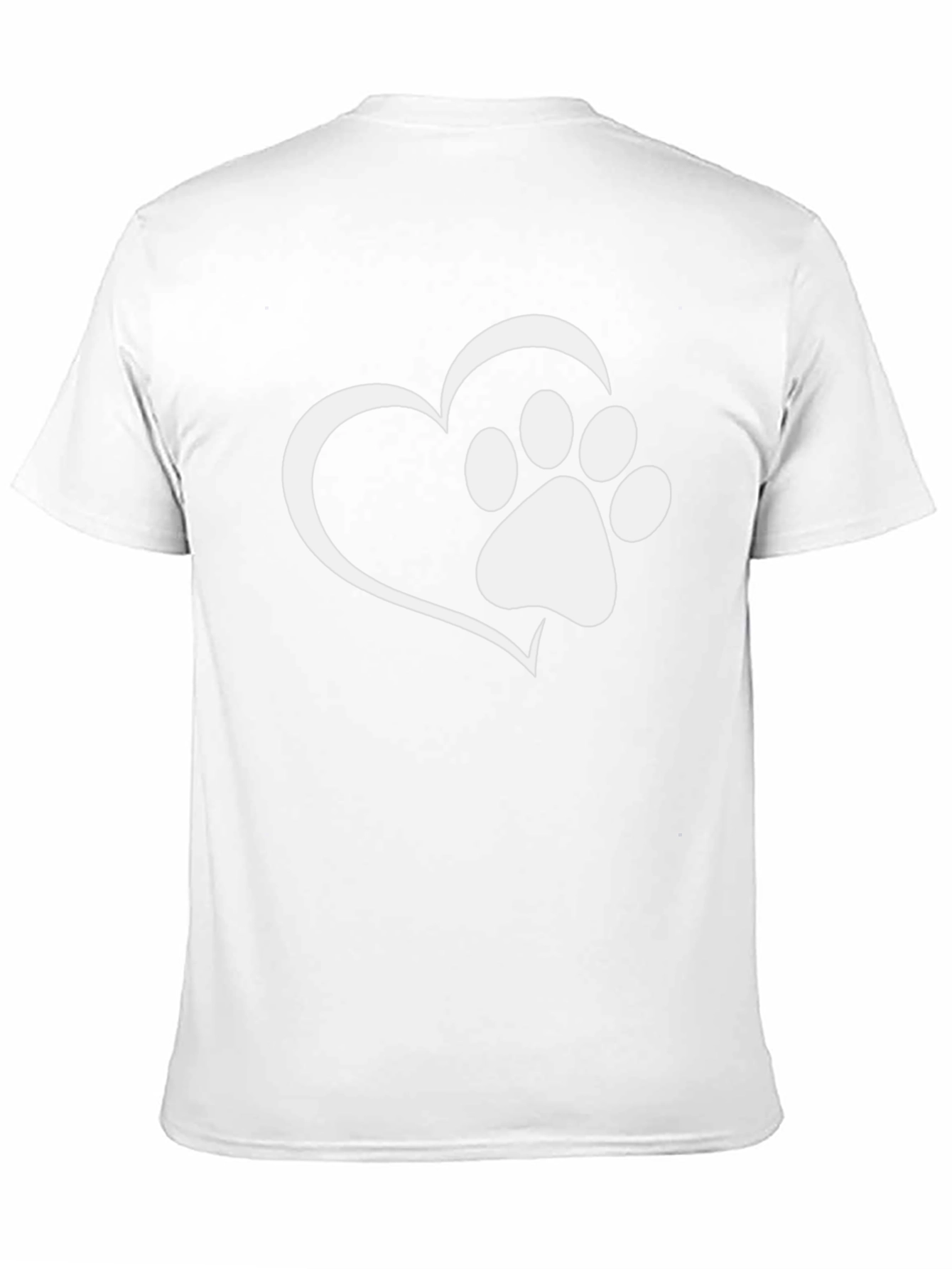 Heart Paw Print Graphic Tee - Black