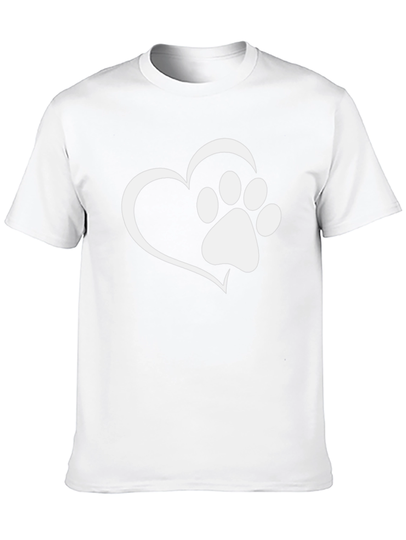 Heart Paw Print Graphic Tee - Black