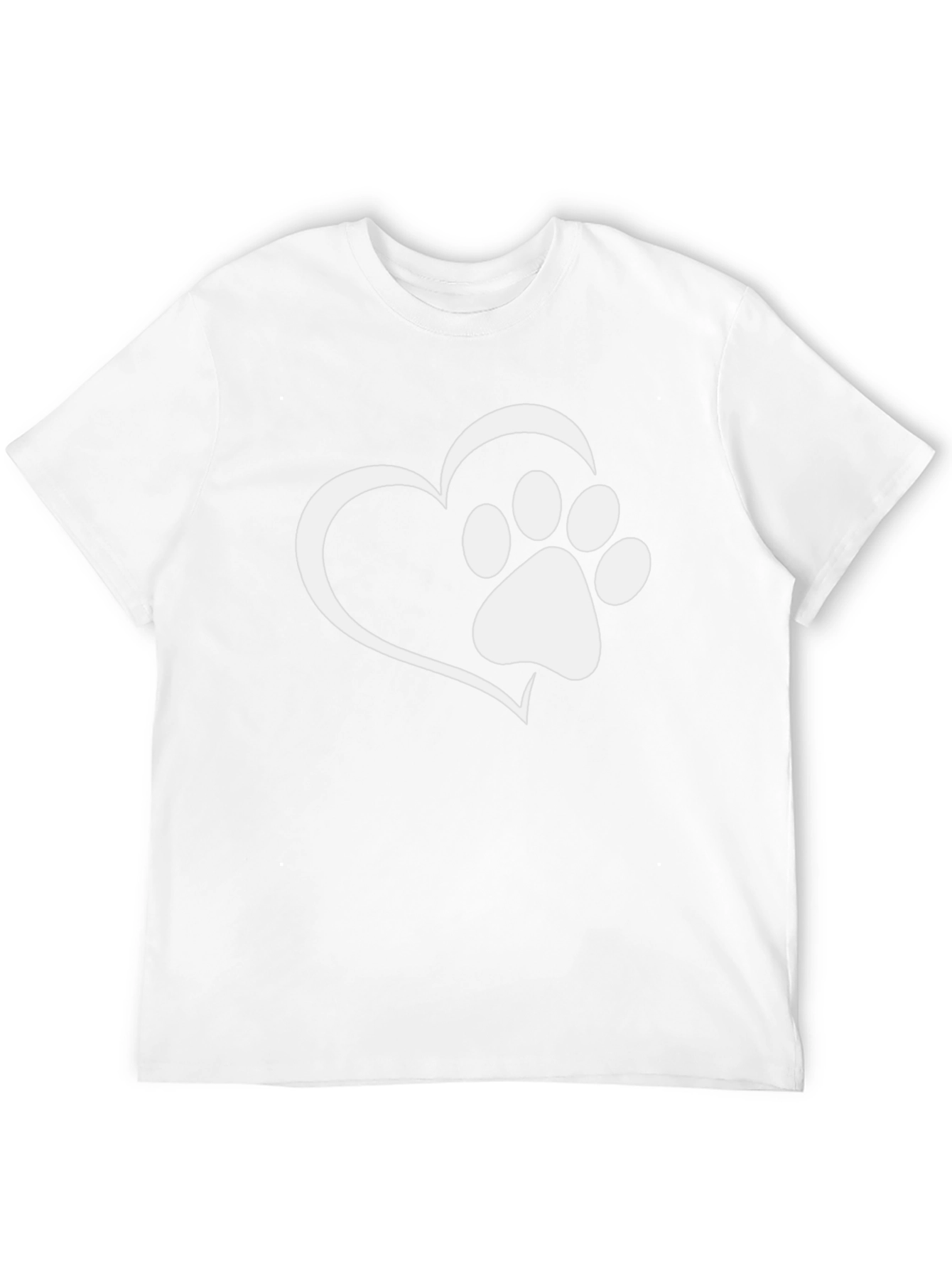 Heart Paw Print Graphic Tee - Black