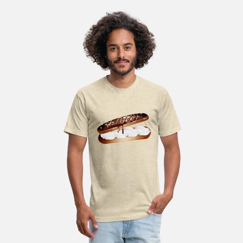 Illustration of a stuffed eclair with cream