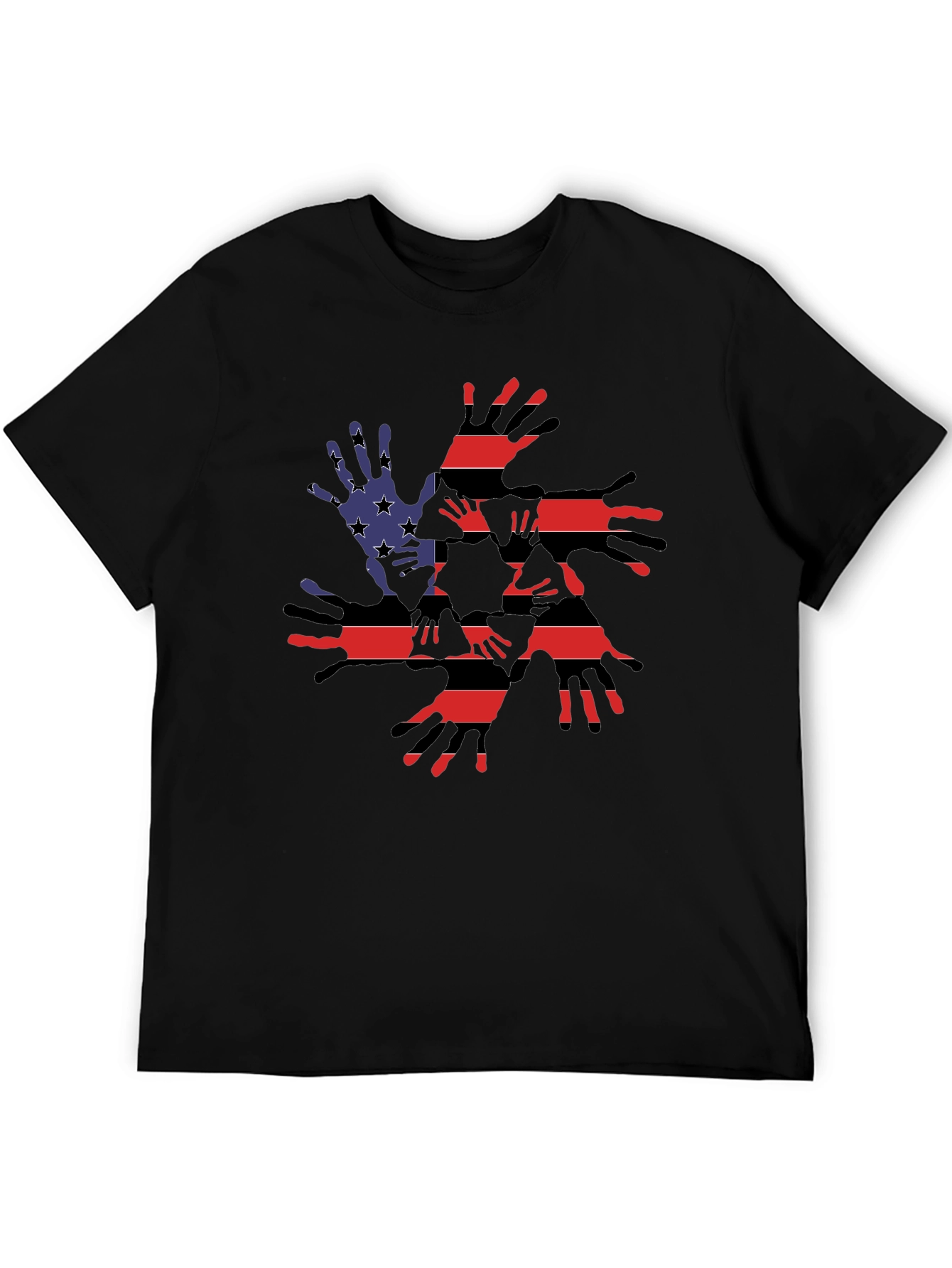 American Flag Handprint Graphic Tee