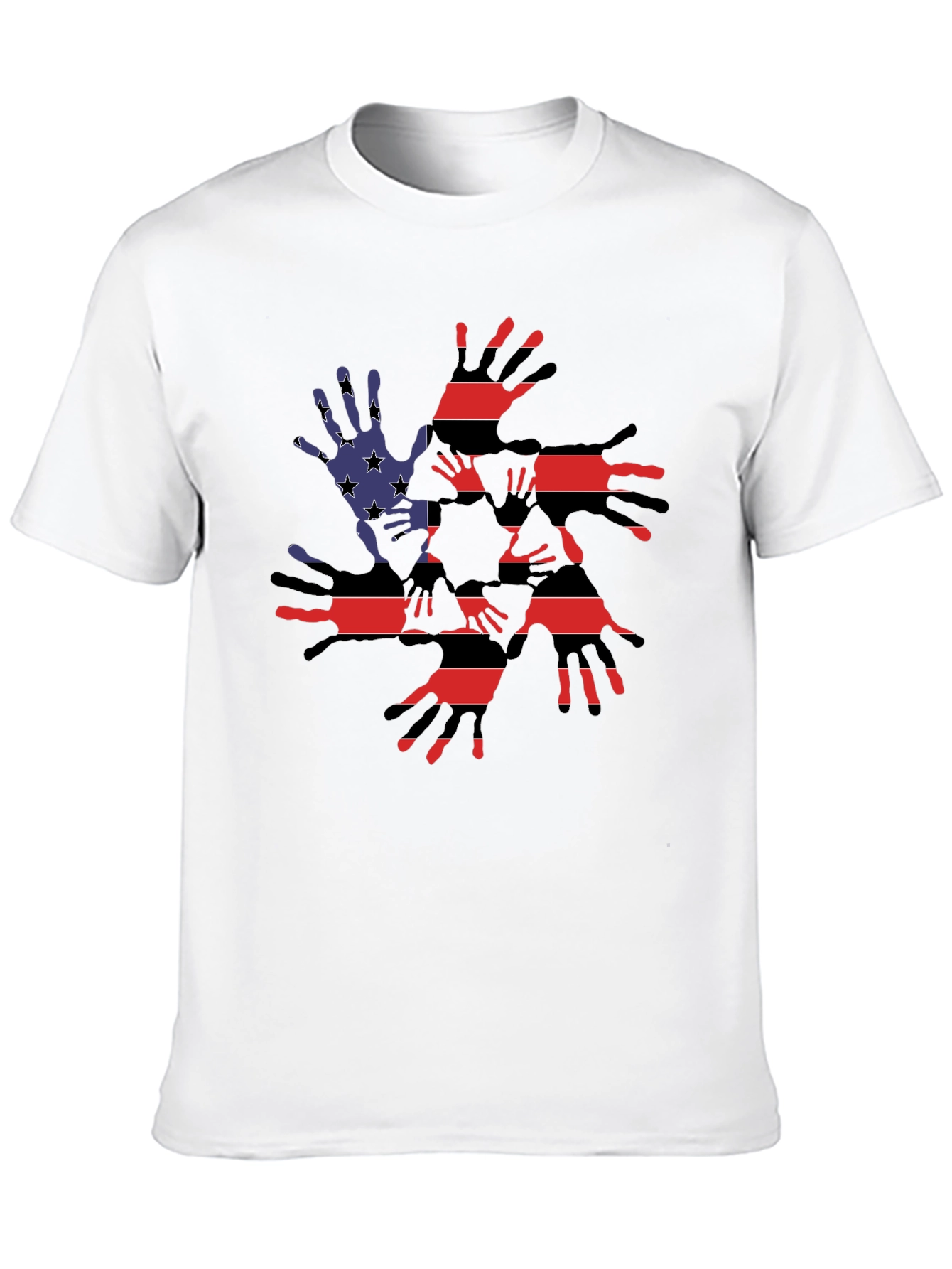 American Flag Handprint Graphic Tee