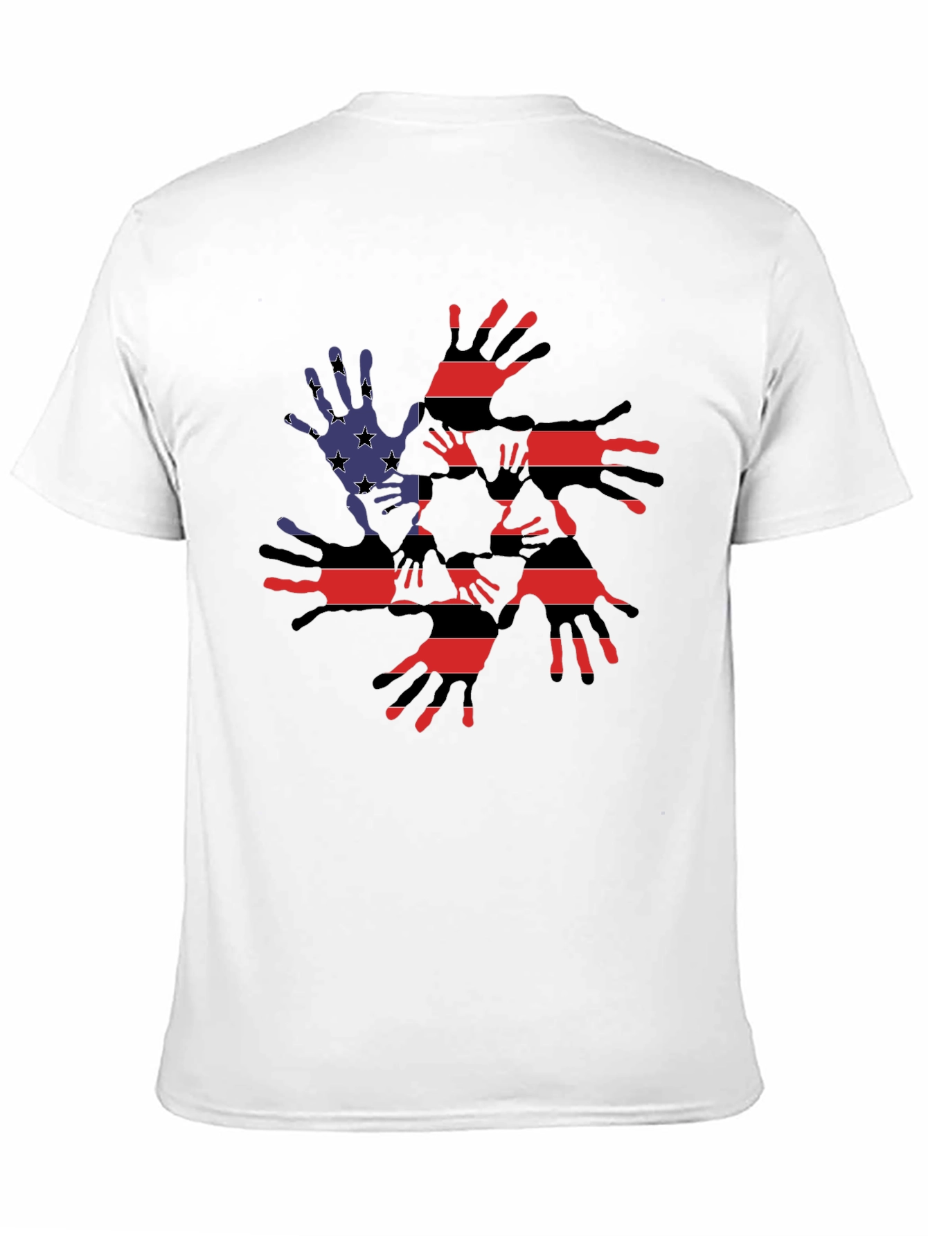 American Flag Handprint Graphic Tee