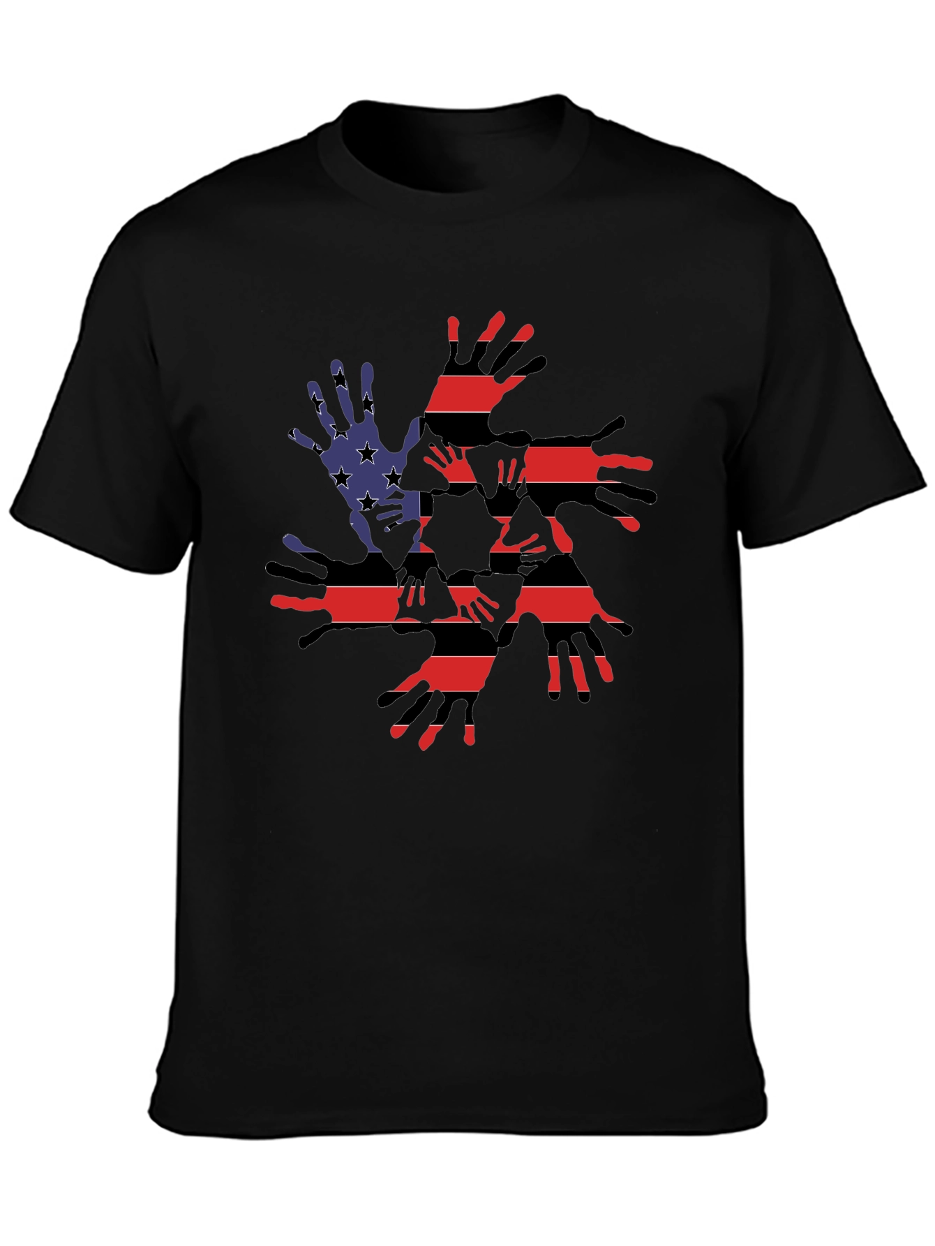 American Flag Handprint Graphic Tee